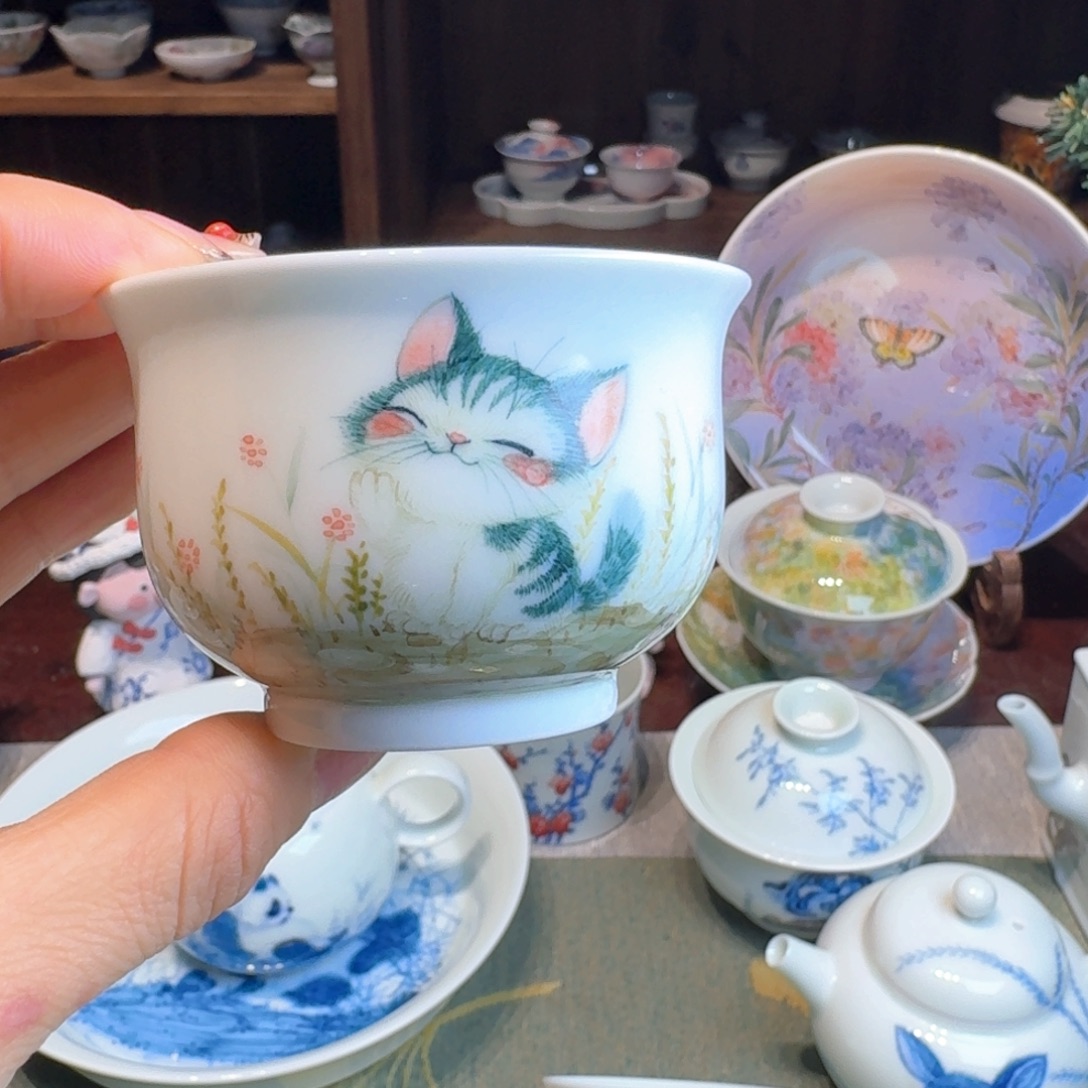 喵***露十里花涧猫猫杯杯