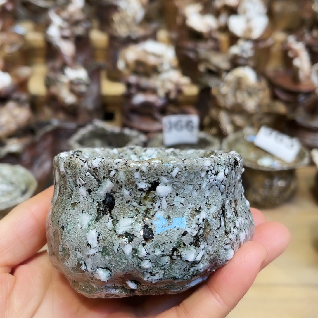 瓶柴烧石头手捏复烧杯