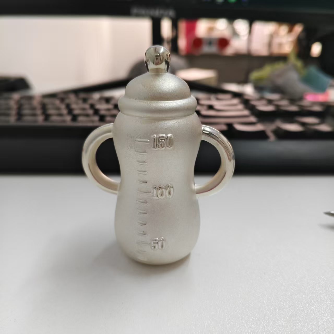 周大璞精品足银999 摆件奶瓶系列工艺品—纯银收藏摆放送礼