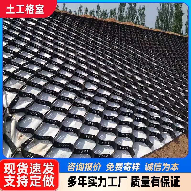 土工格室 蜂巢格室河道路基护坡加固加厚