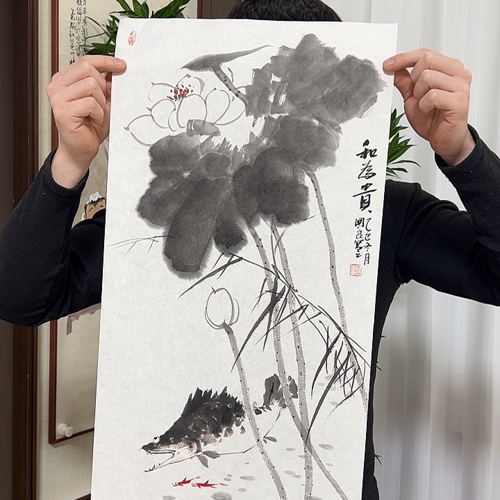 国画唐国良     手绘原创