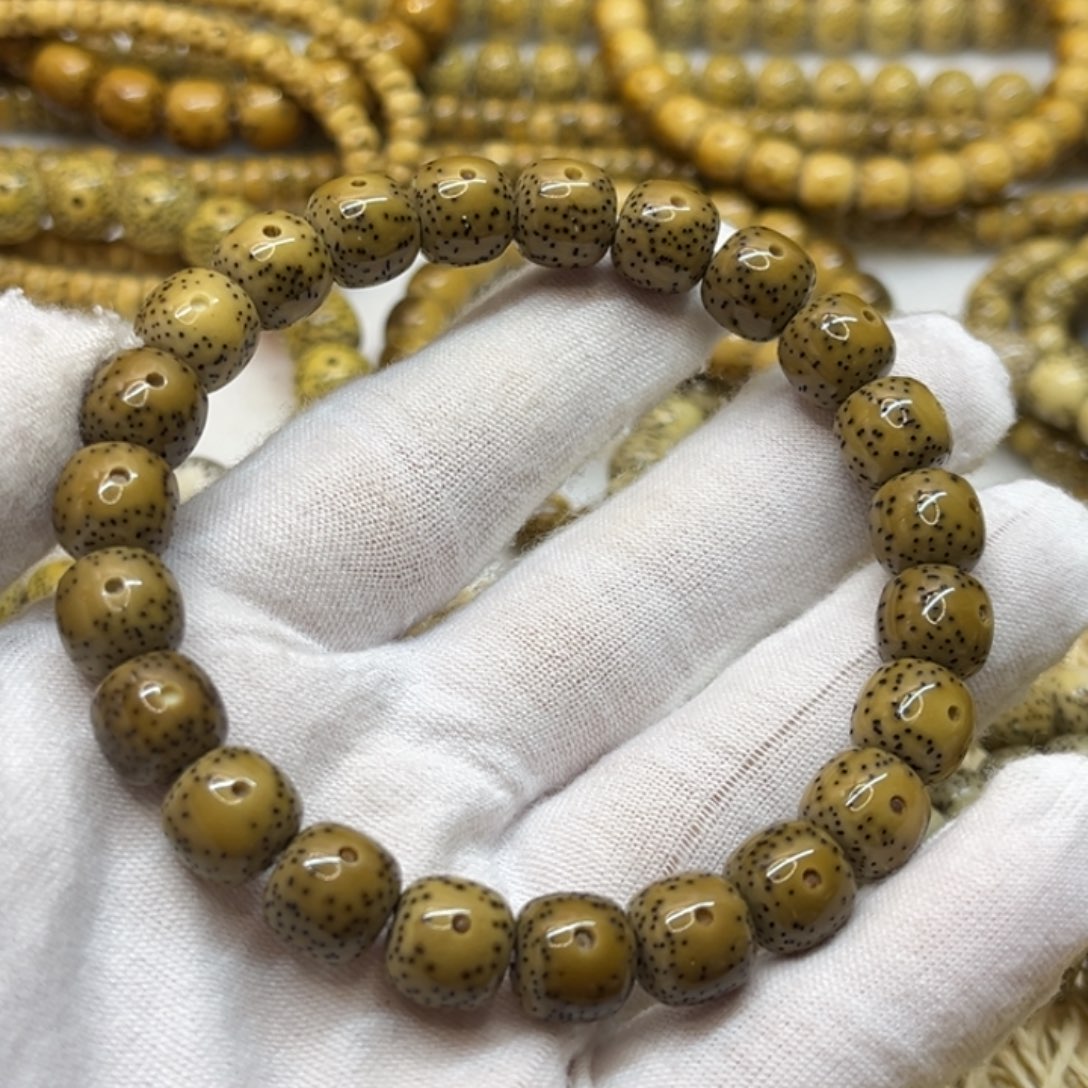 手串星月菩提原生态石玉料大眼睛卡10