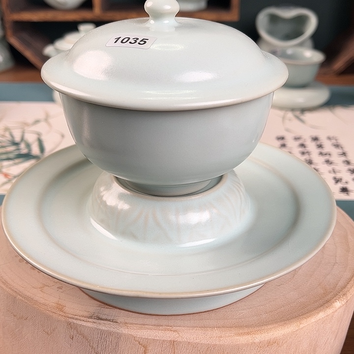 杯送*1035 原矿汝瓷汝州发货大瑕