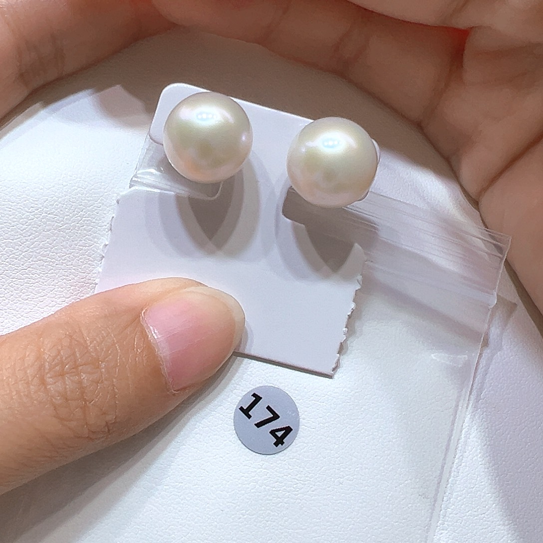 银S925镶嵌淡水珍珠耳饰