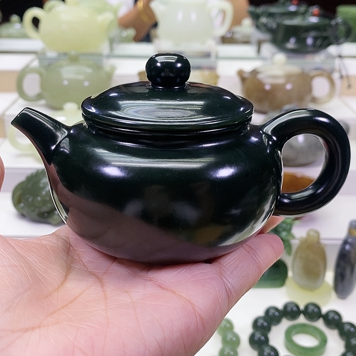 未镶嵌和田玉挂件茶壶220ml