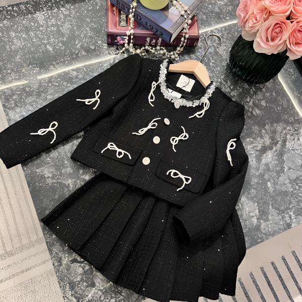 儿童小香风外套加半裙两件套高品质气质女童洋气小香风套装儿童