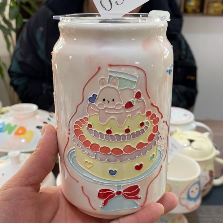 杯景德镇釉下彩手绘