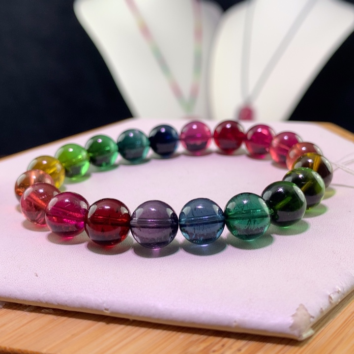 双色碧玺手链未镶嵌