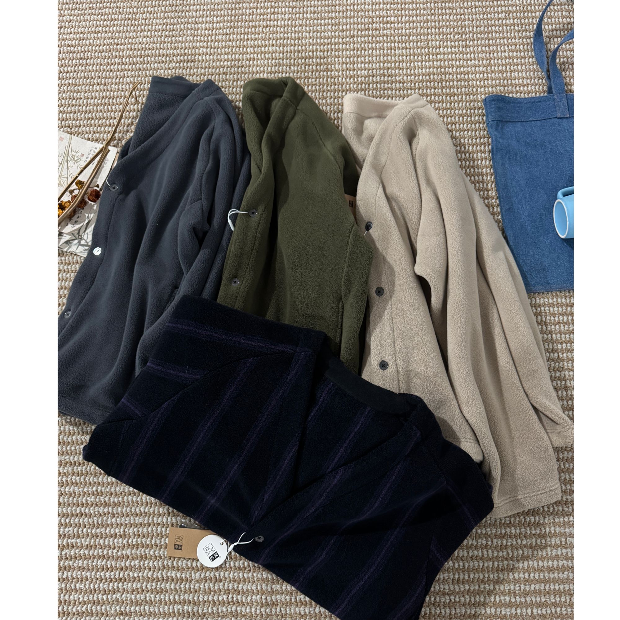 WT205 秋冬新款保暖宽松开衫外套