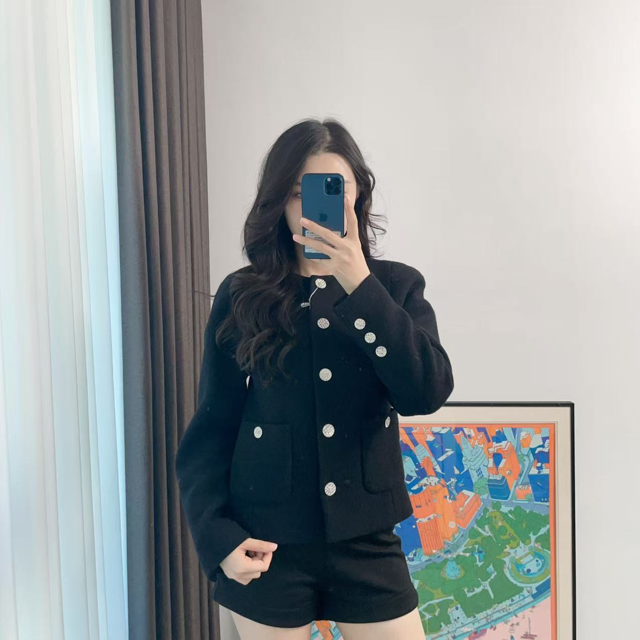 95新 Chanel/香奈儿 羊毛圆领外套36码/251028TYNZF01