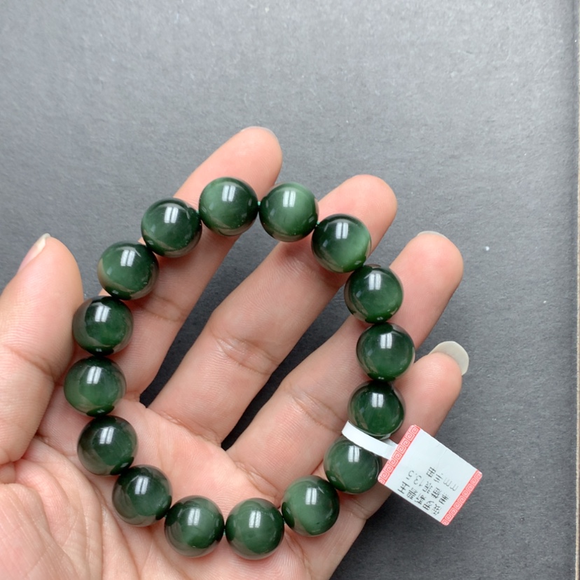 【闪购商品】和田玉（碧玉）手链未镶嵌叮**啷