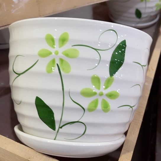 多肉绿植陶瓷花盆9.9包邮，有孔