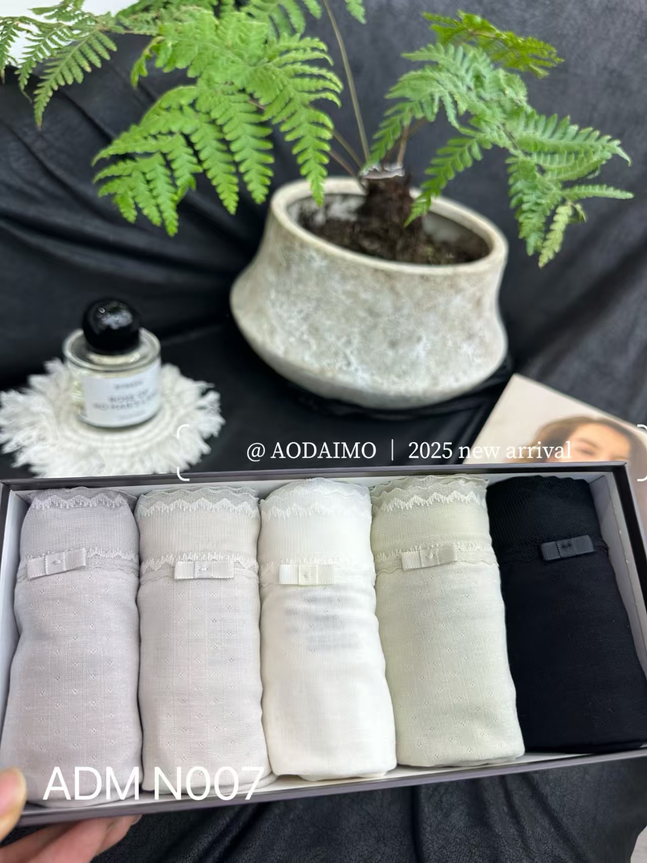 【009】中高腰柔软舒适裸感无痕100支莫代尔透气亲肤包臀轻薄女内裤