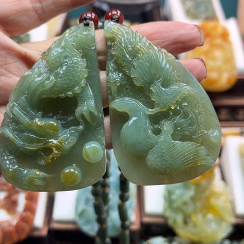 岫玉挂件未镶嵌挂件