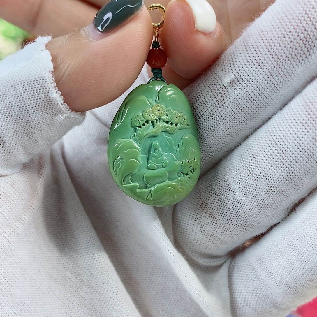 绿松石珠宝奇石未镶嵌柴**猫