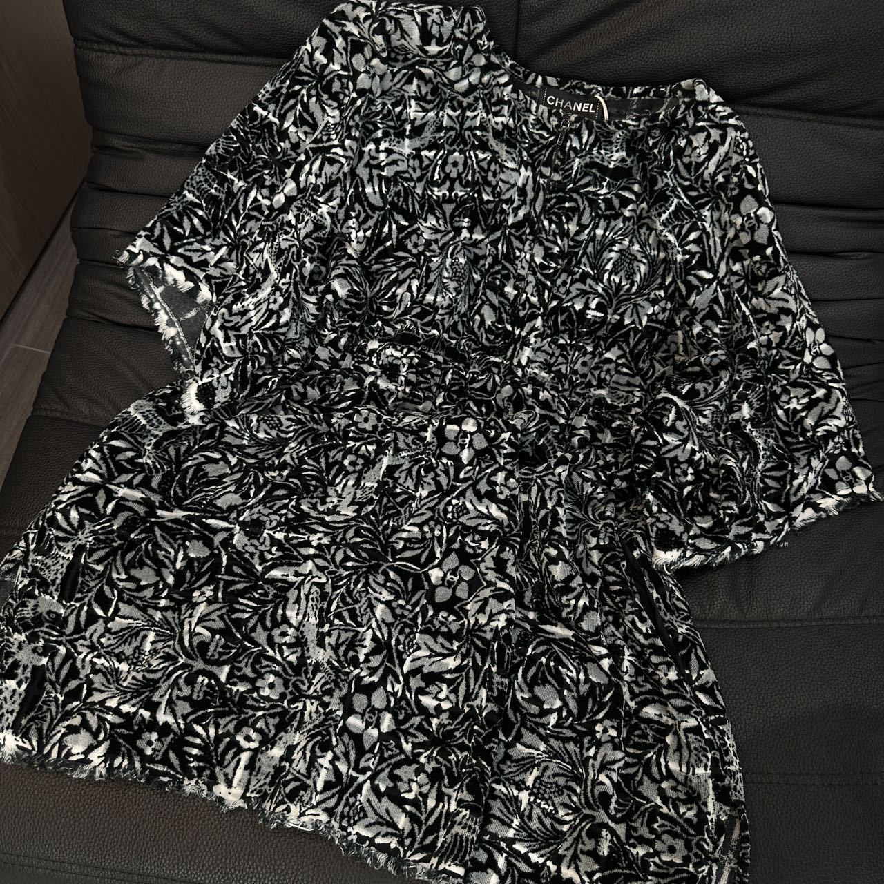 99新 Chanel/香奈儿 Chanel香奈儿丝绒连衣裙 38码