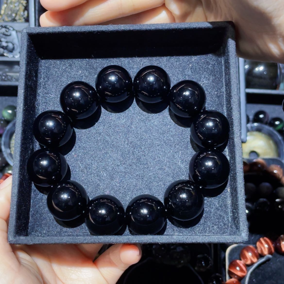 【闪购商品】黑曜岩手链未镶嵌轩