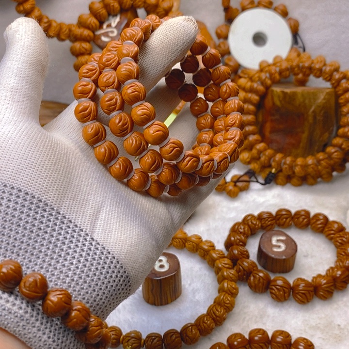 桃核吊坠野生小龙纹单圈