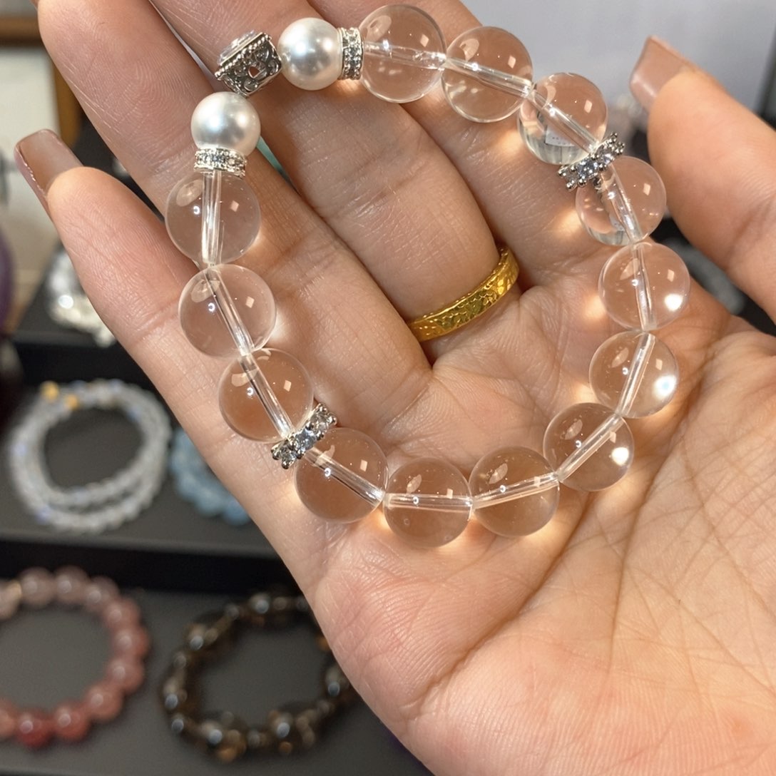 水晶手链合金水晶