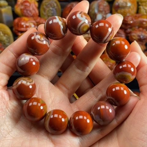 玛瑙/玉髓手链未镶嵌荷