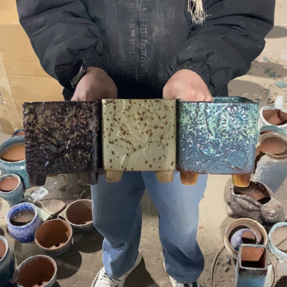 紫砂花盆瑕疵14/16x h ju g f g