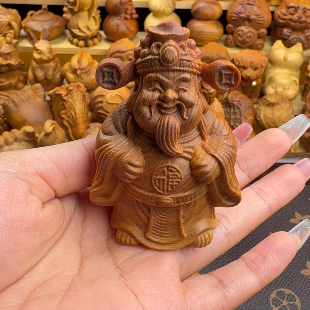 周***子柏木（崖柏）崖柏财神，一物一拍