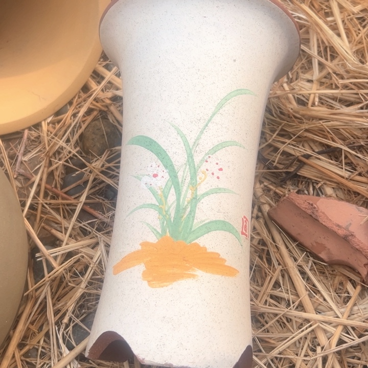 红陶紫砂兰花盆微瑕