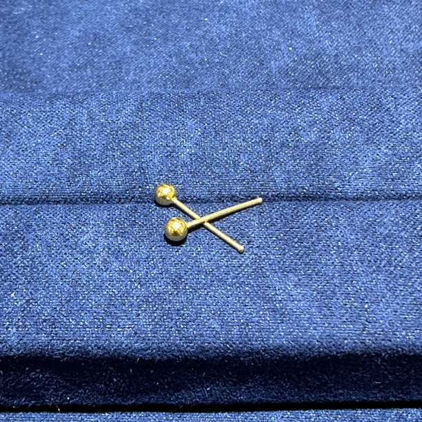 足金饰品 3mm耳钉 H0013