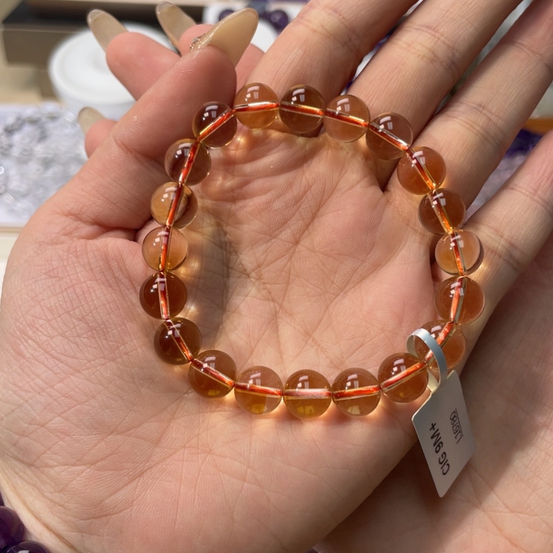 黄晶手链未镶嵌丨巴西高品质9m+