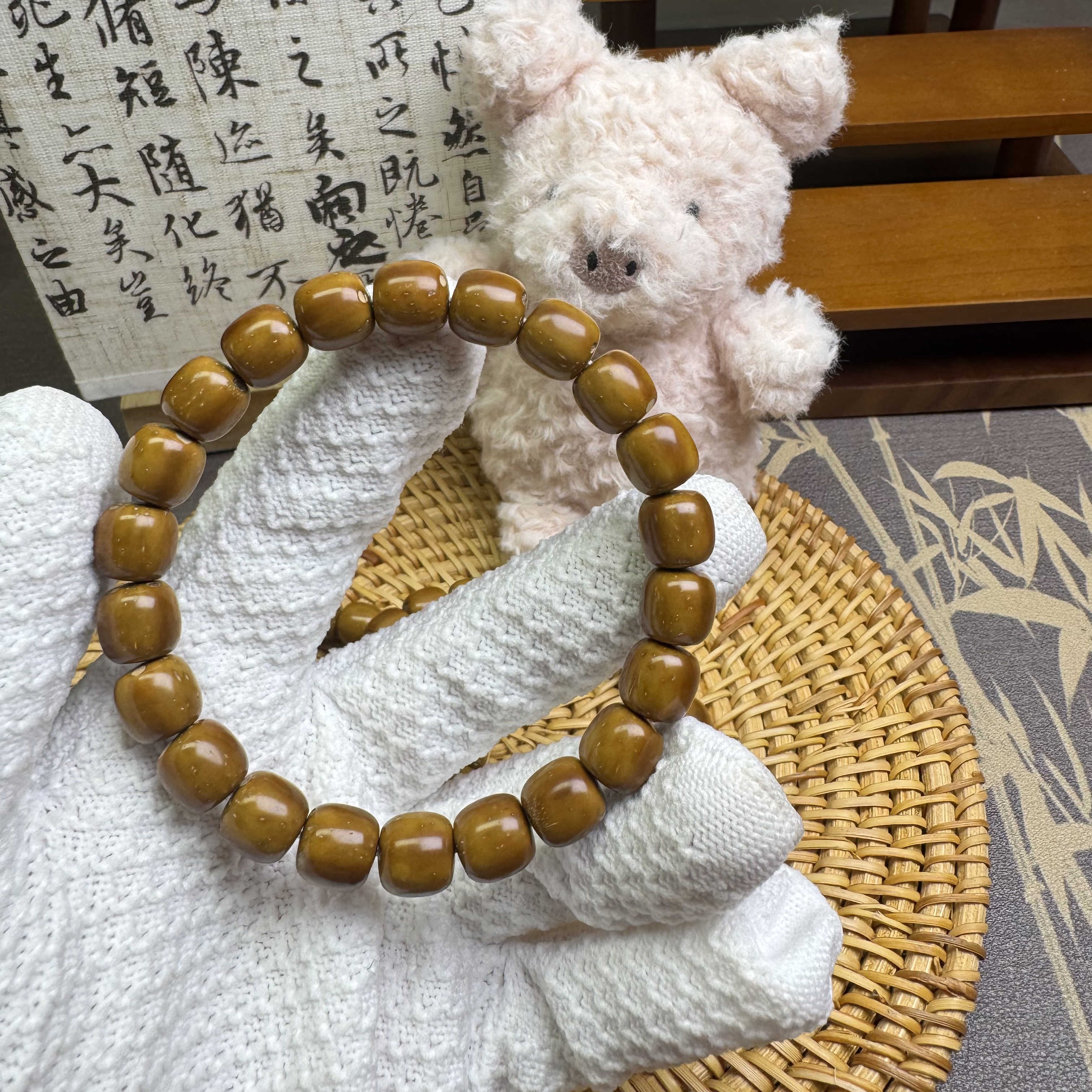 【青山】高油高密上品紫金鼠手串招财鼠油核老型