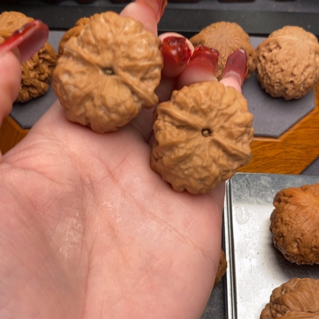 【闪购商品】文玩核桃吊坠蛤蟆头34全品