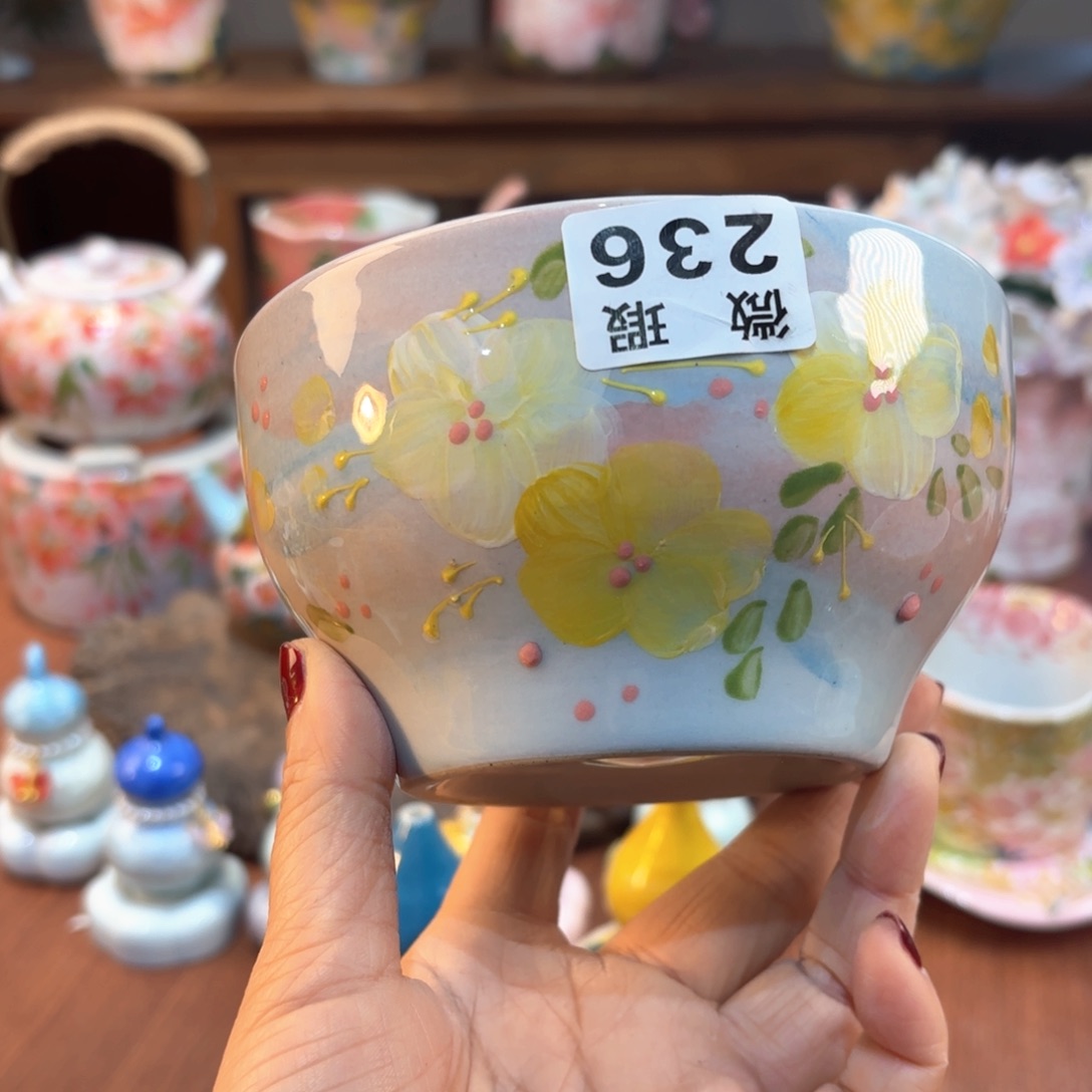 瓷片景德镇手绘高温釉下彩陶瓷茶具