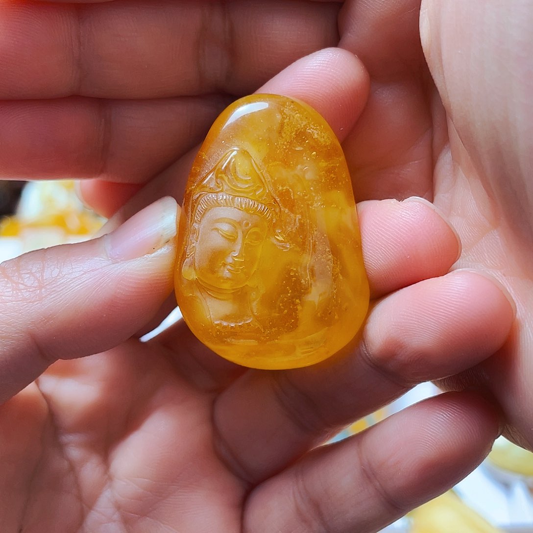 琥珀戒指未镶嵌吊坠