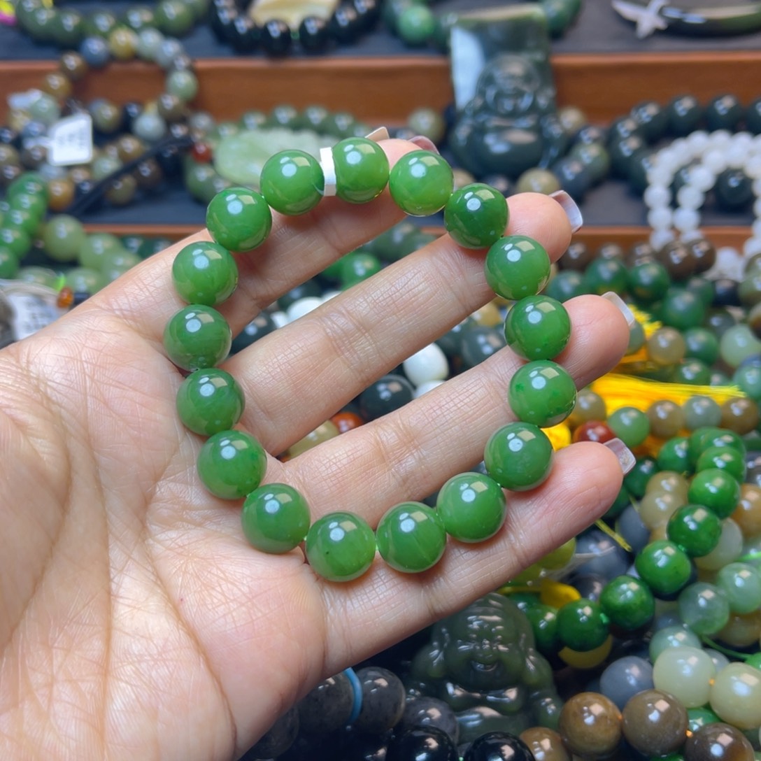 和田玉未镶嵌手链