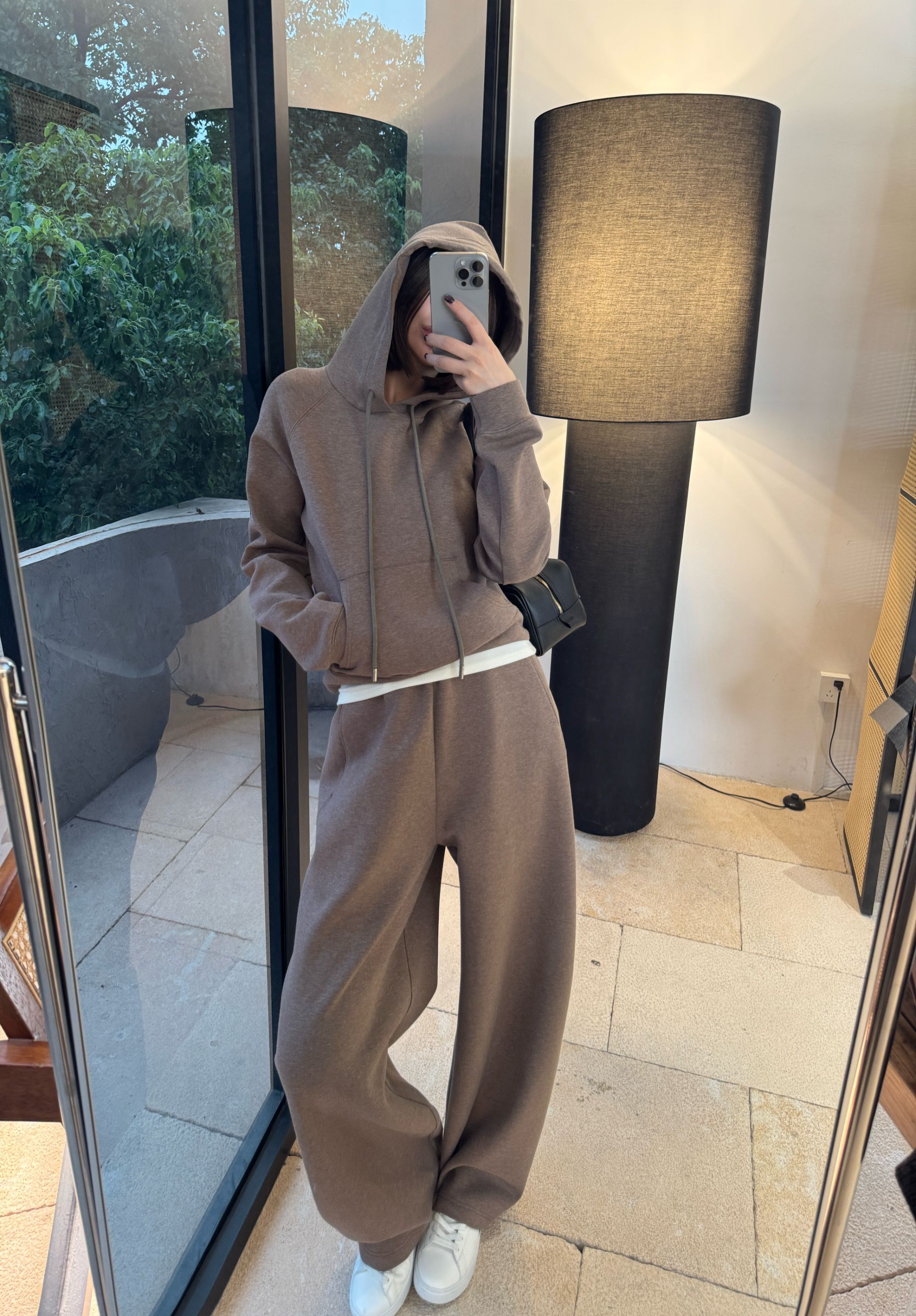 OSENSO“午后栖息地”秋冬时尚简约百搭显瘦连帽卫衣套装TZ250727