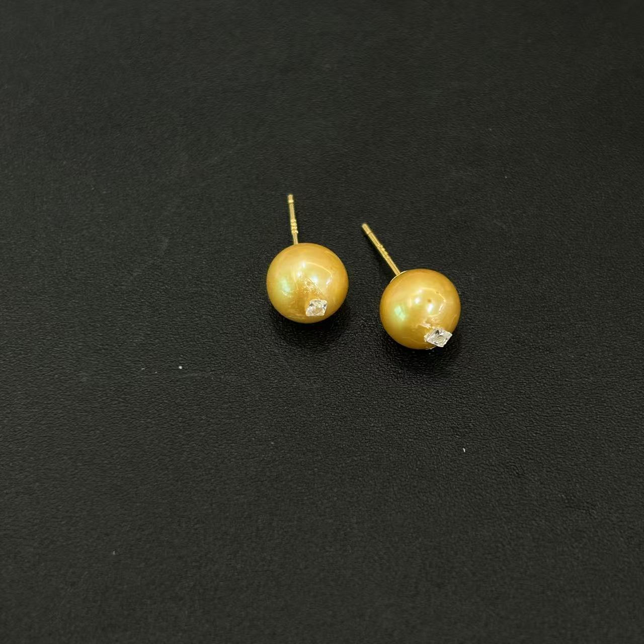 925金珠方钻耳钉7m+（多样性发一件）