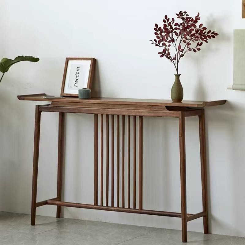 新中式玄关台窄条桌靠墙边几条案端景台彷古简约长案几走廊尽头柜