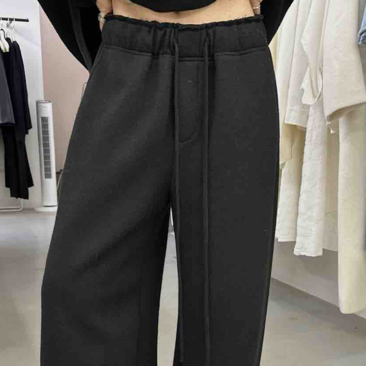 羊毛复合抽绳休闲长裤 P68109