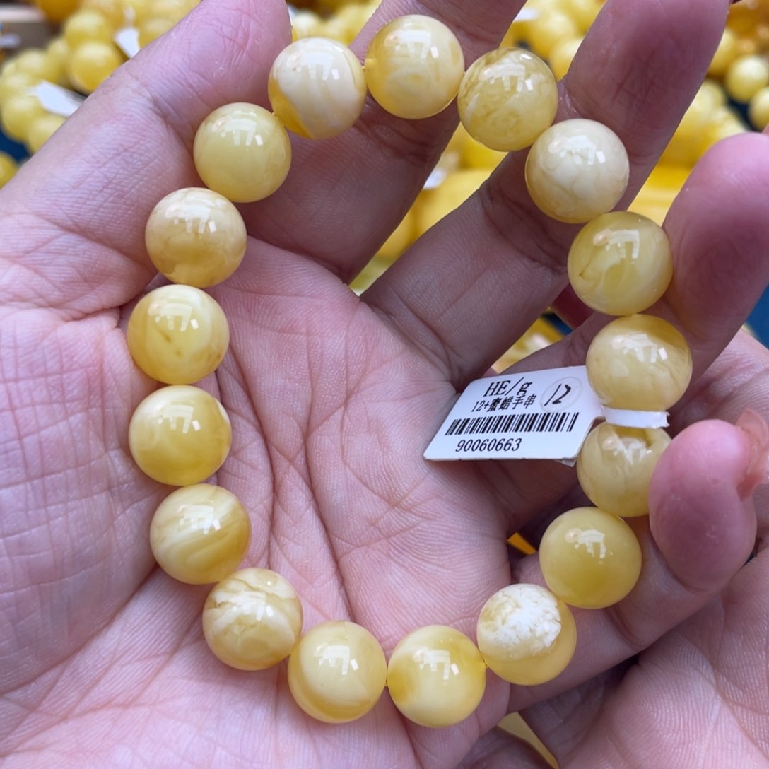 琥珀裸石未镶嵌琥珀蜜蜡12m m