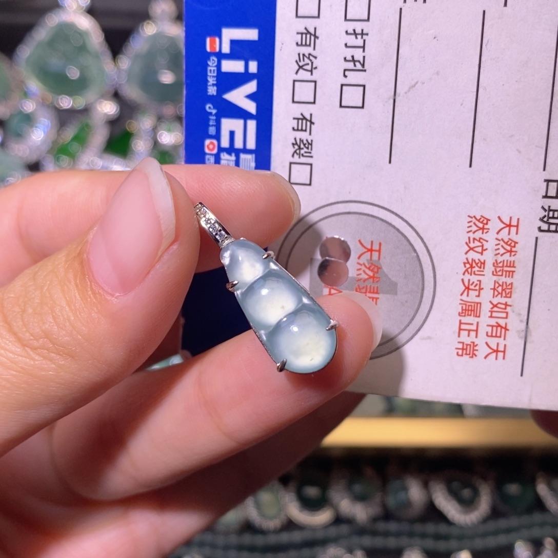 翡翠银S925镶嵌颈饰