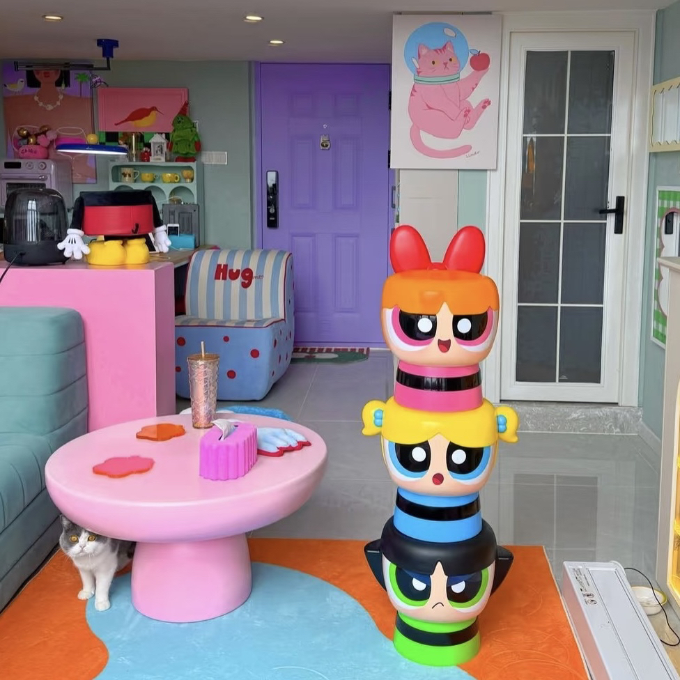 VGT飞天小女警小矮凳 摆件 一套三只