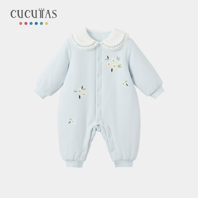 Cucutas童装女童宝宝连体服哈衣婴儿冬款外出服棉袄CY25WIW020