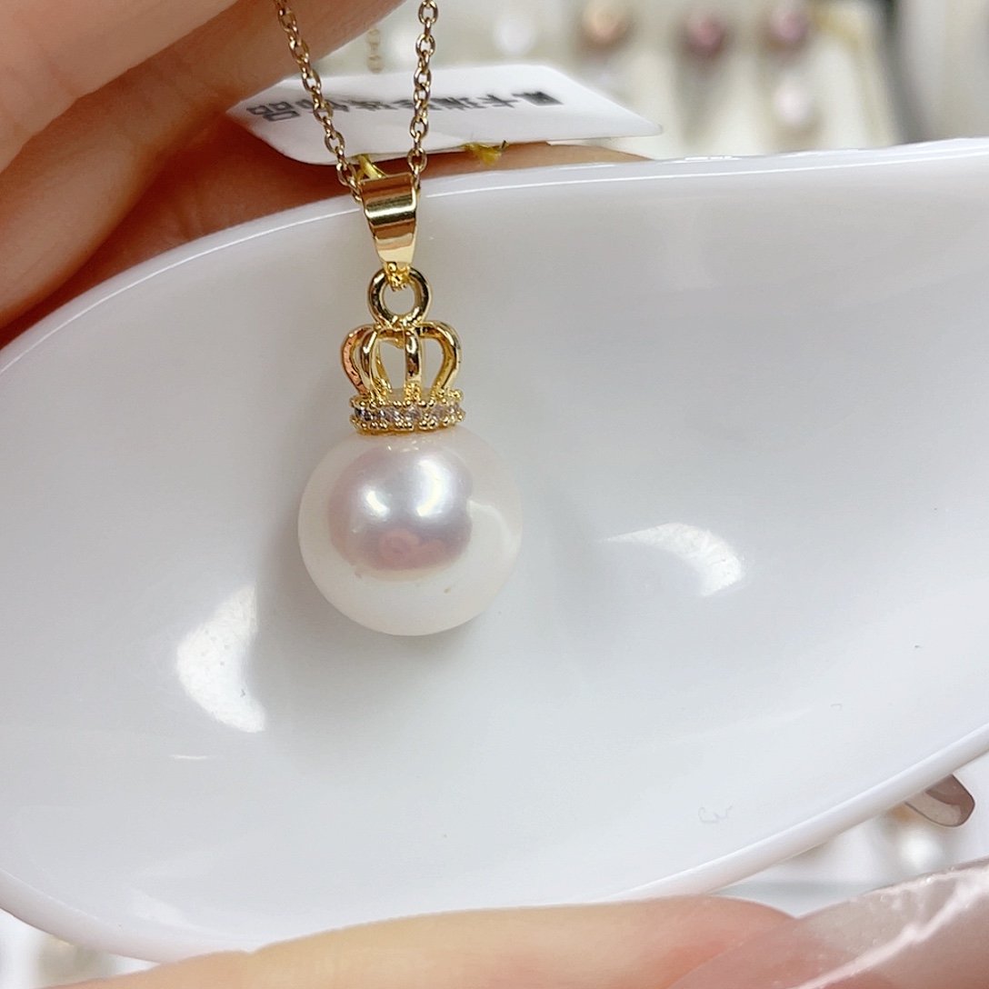 淡水珍珠合金吊坠(赠链)12