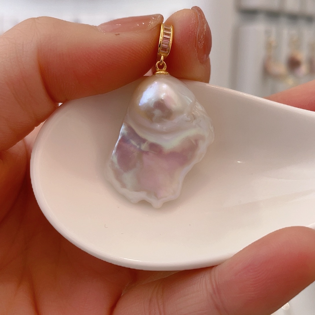 淡水珍珠颈饰银S925镶嵌瘦****侠