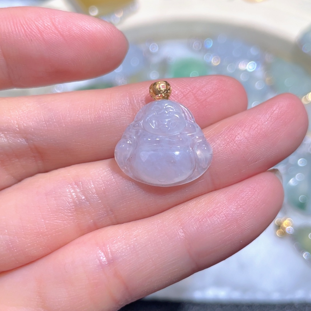 翡翠颈饰18K金镶嵌翡翠