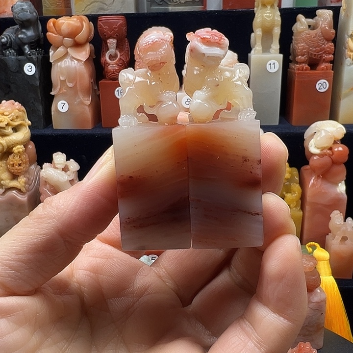 寿山石印石?*寿山石手工雕刻