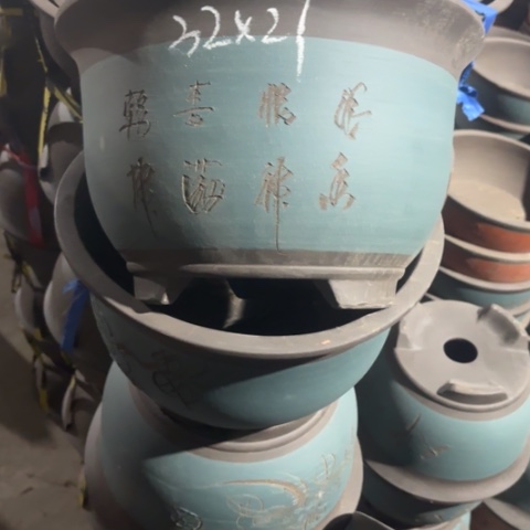 紫砂花盆   。  100-3。 32-21。  