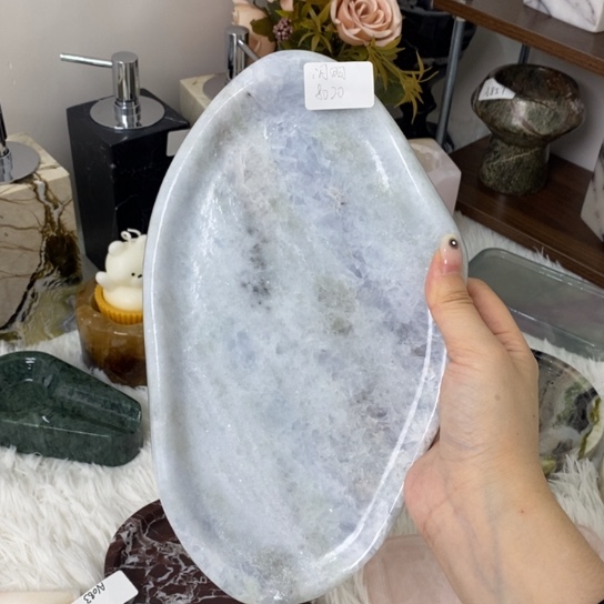 石材天然大理石托盘蓝水晶8020