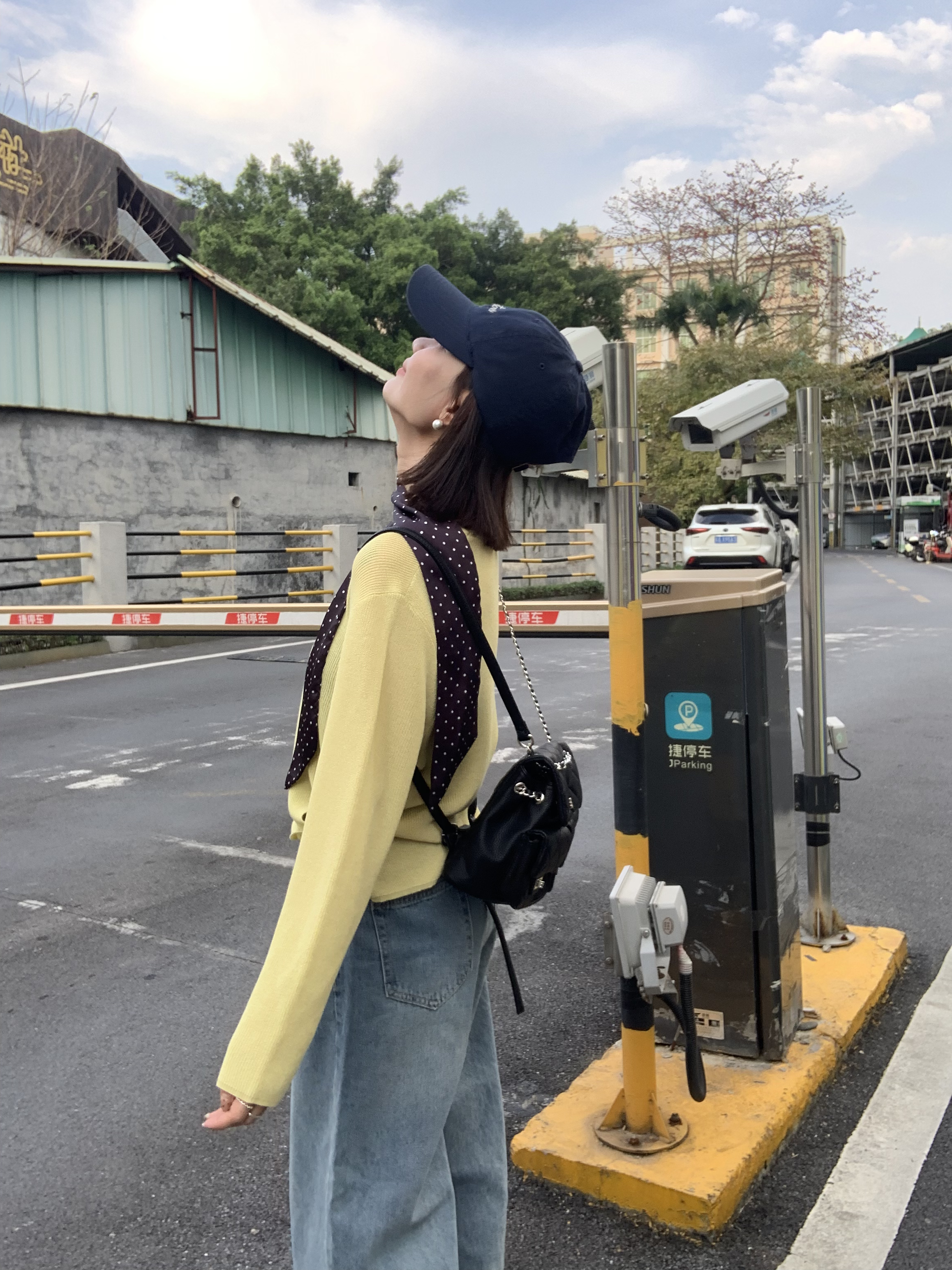 夏季微透罩衫韩版针织衫设计感侧扣长袖宽松百搭多巴胺#733