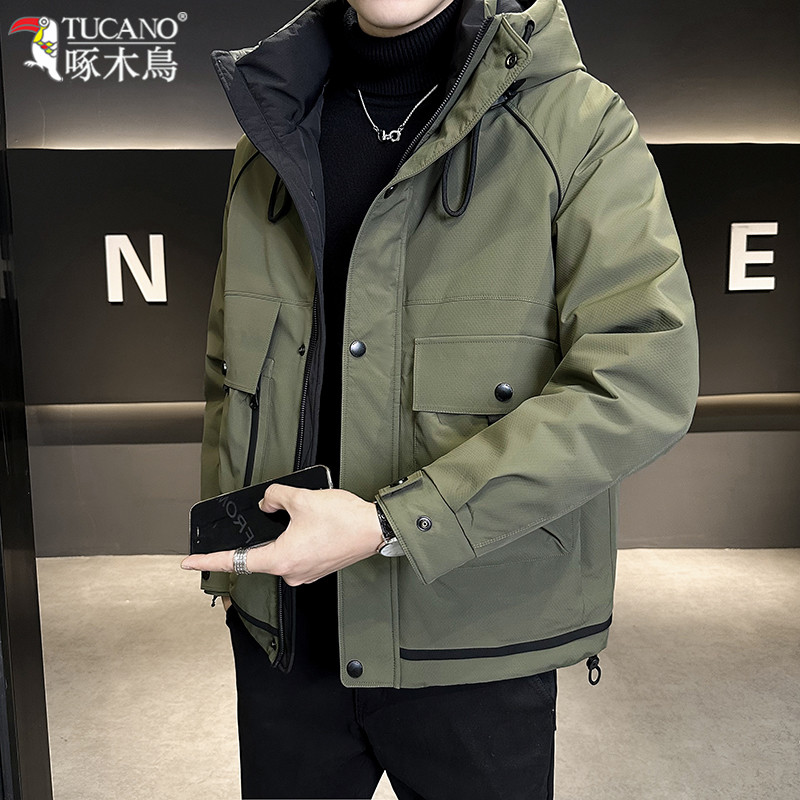 TUCANO/啄木鳥防寒羽绒棉服男装加厚冬季新款工装轻薄冲锋衣外套